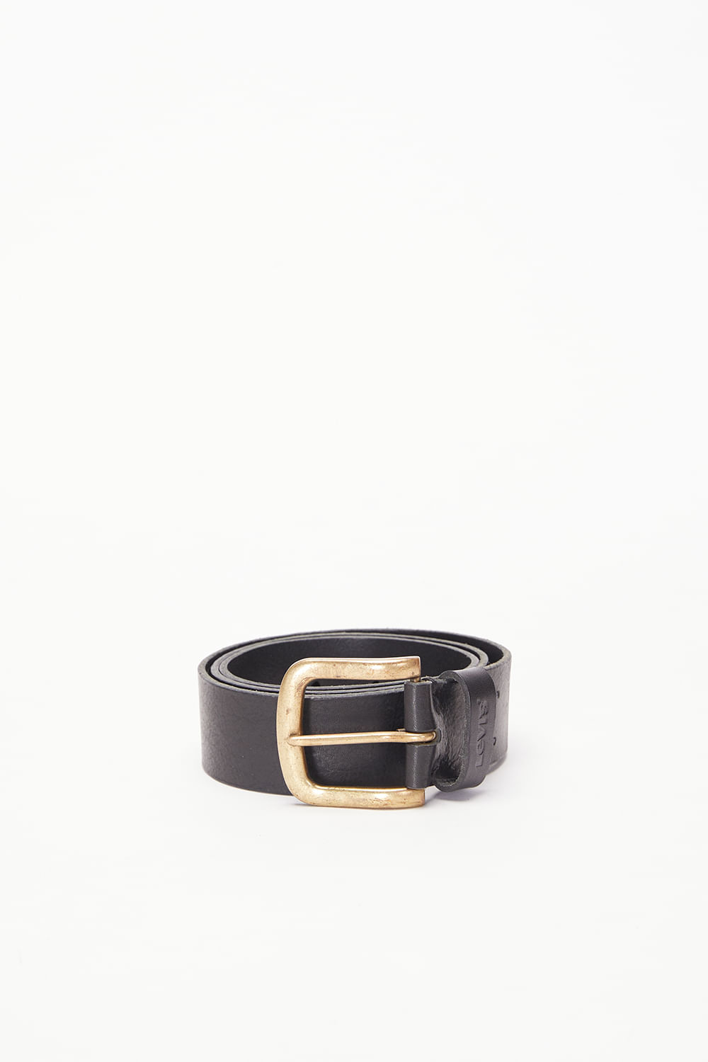 One side leather belt black